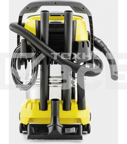 Строительный пылесос Karcher WD 5 S V-25/5/22 желтый, 1100 Вт, уборка сухая/сбор воды, пылесборник мешок/контейнер, 25 л