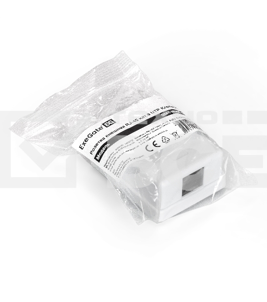 Розетка внешняя ExeGate SM1-RJ45-C6 RJ-45 кат.6 UTP Krone/110