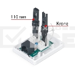 Розетка в сборе Cabeus, 1x RJ45(8P8C), кат. 6, неэкр., внешняя, цвет: белый, (WS-8P8C-Cat.6-1), фото 1