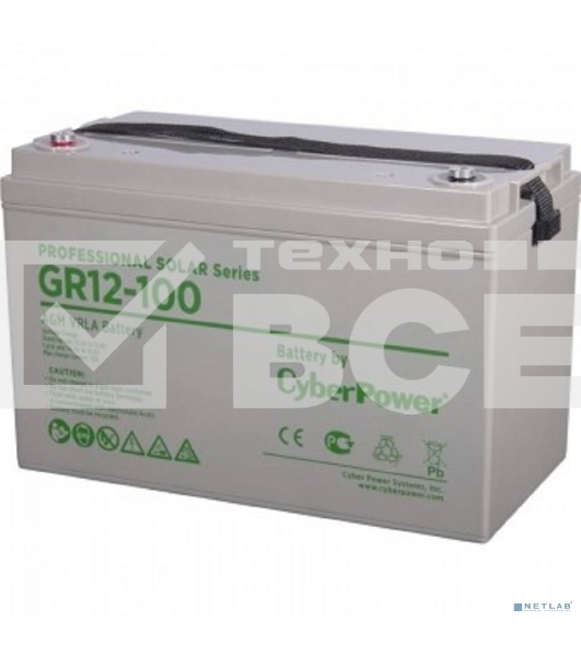 Аккумуляторная батарея PS solar (gel) CyberPower GR 12-100 / 12 В 100 Ач Battery CyberPower Professional solar series (gel) GR 12-100 / 12V 100 Ah