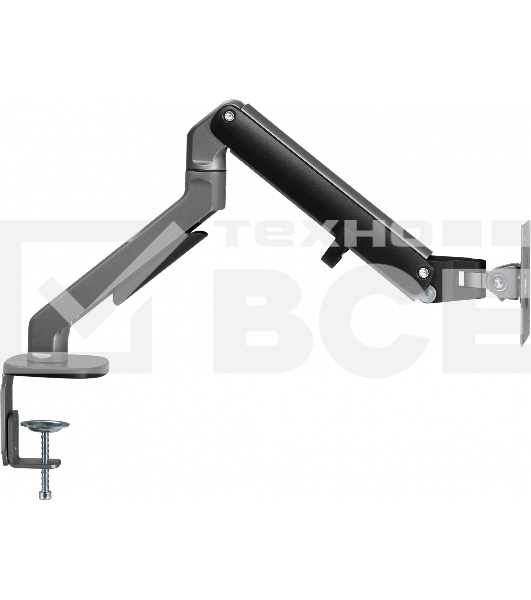 Кронштейн для мониторов Ultramounts UM734BL серый/черный 17'-27' макс.7кг крепление к столешнице поворот и наклон