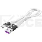 Кабель GCR 0.5m, TypeC POWER DELIVERY 60 W, 5A max, быстрая зарядка, белый TPE, AL case черный, белый ПВХ, 28/22 AWG, GCR-53655, фото3