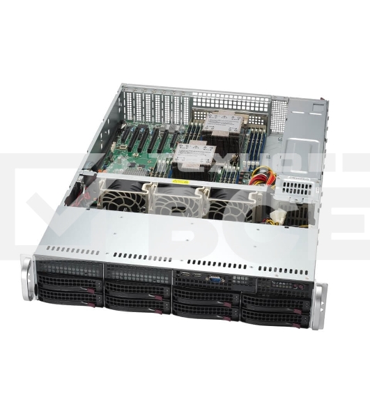 Серверная платформа/ SuperServer SYS-621P-TRT (X13DEI-T, CSE-825BTS-R1K23LPP1) (LGA-4677, Intel® C741, 16xDDR5 Up to 4TB ECC RDIMM, 8x3.5