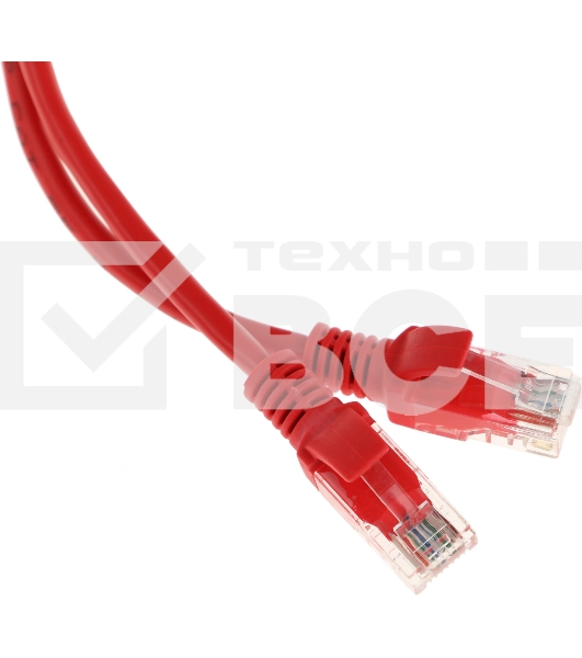 Патч-корд UTP Cablexpert кат.5e, 0.5м, литой, многожильный (красный)