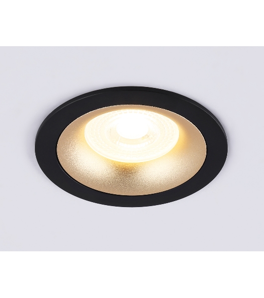 Светильник встраиваемый Ambrella light TN102725 BK/GD черный/золото GU5.3 92*92*23