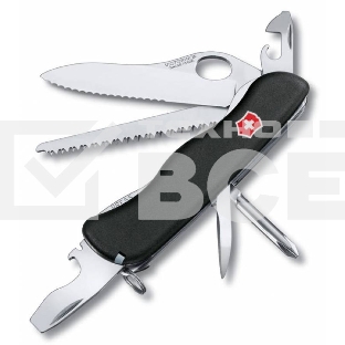 Нож перочинный Victorinox Trailmaster One Hand Wavy Edge (0.8463.MW3) 111мм 12функций черный карт.коробка