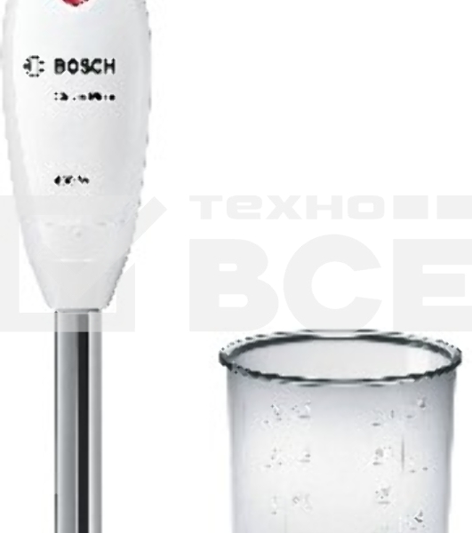 Блендер Bosch MSM 24100 Мощность 400Вт 4 лезвия из нержавеющей стали, Ножка смесителя из нержавеющей стали Эргономичная ручка Съемная нога