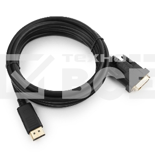 Кабель DisplayPort-DVI Gembird/Cablexpert 3м, 20M/19M, черный, экран, пакет(CC-DPM-DVIM-3M)