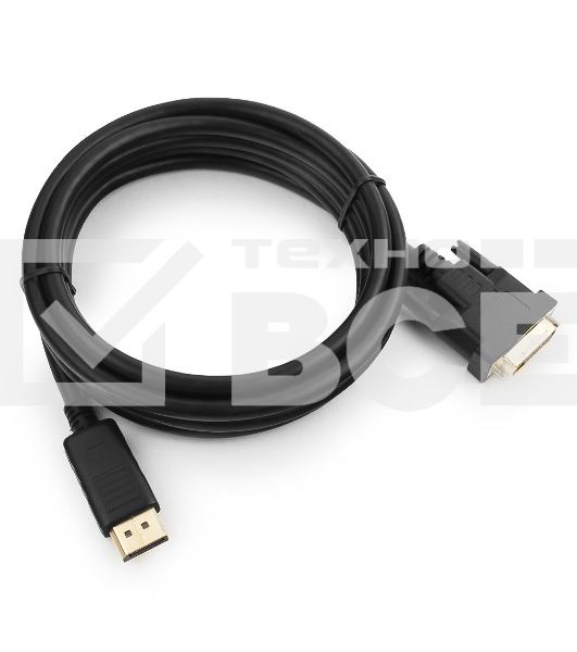 Кабель DisplayPort-DVI Gembird/Cablexpert 3м, 20M/19M, черный, экран, пакет(CC-DPM-DVIM-3M)