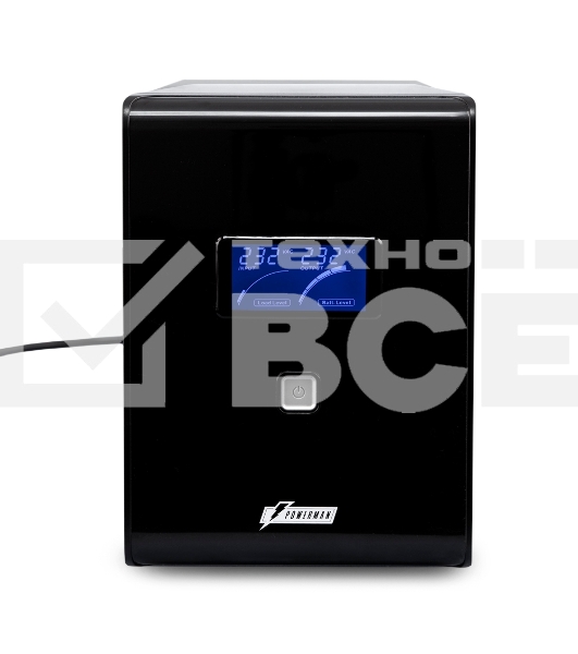 Источник бесперебойного питания Powerman Smart Sine 2000VA/1400W, 220V, Line-Interactive, LCD, Tower, Out: 4xShuko, Black*SmartSine2000