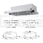 Вытяжка встраиваемая LEX HUBBLE 500 INOX  570м3/час LED лампы, фото 1