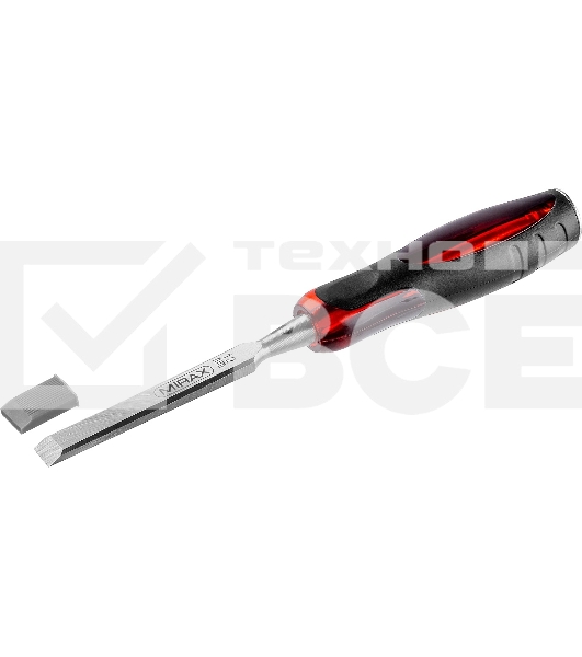 Стамеска MIRAX 1810-12 с двухкомпонентной прозрачной рукояткой, 12мм