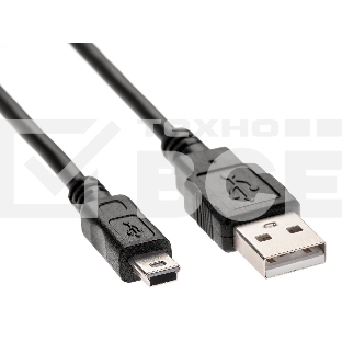 Кабель USB 2.0 A-->mini-B 5P (1м) черный TELECOM/VCOM <TC6911BK-1.0M>