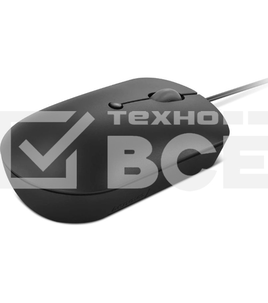 Мышь проводная Lenovo 400 черный, 2400 dpi, USB-C, кнопки - 4