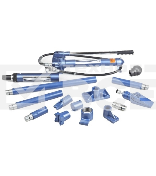 Растяжка гидравлическая Stels 51355 10 т, набор из 17 предметов, 7 сменных насадок, в пласт. кейсе