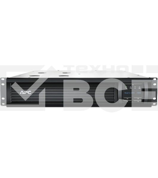 Источник бесперебойного питания APC Smart-UPS 1500VA/1000W, RM 2U, Line-Interactive, LCD, Out: 220-240V 4xC13 (2-Switched), SmartSlot, USB, SmartConnect, Black, 1 year warranty (REP: SMT1500RMI2U)