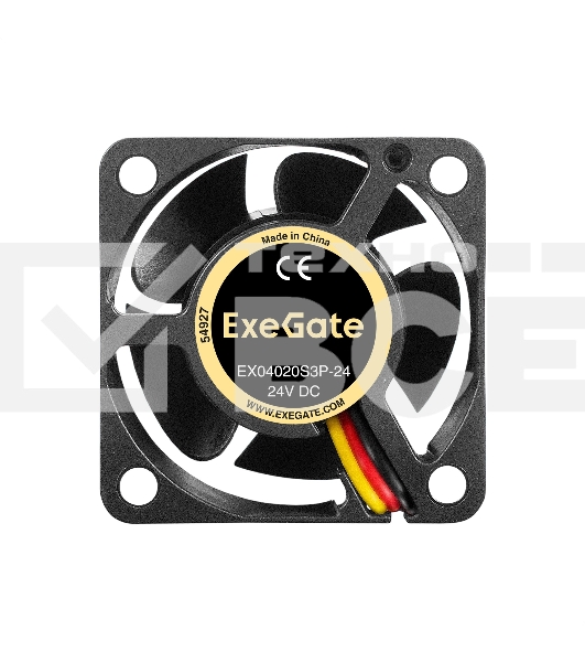 Вентилятор для корпуса ExeGate EX04020S3P-24 черный, 40 мм, 7000 об/мин, 39 дБ, 3 pin