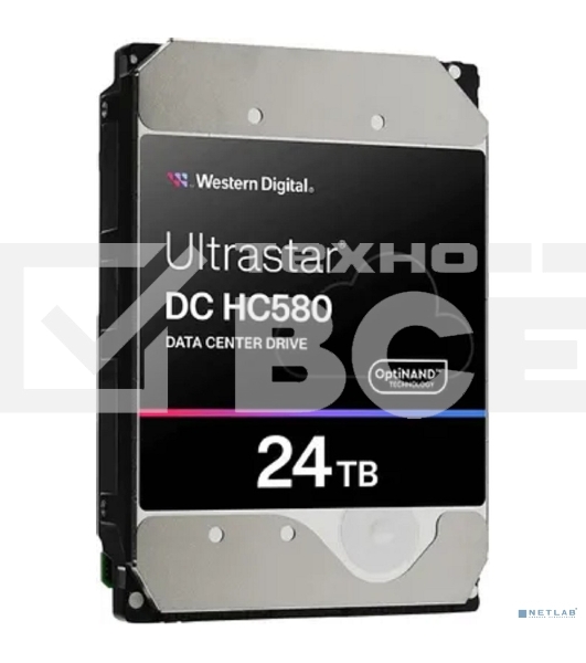 Жесткий диск WD SATA-III 24TB WUH722424ALE6L4 Server Ultrastar DC HC580 (7200rpm) 512Mb 3.5'