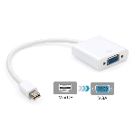 Переходник видео Premier 6-912 miniDisplayport (m)/VGA (f) 0.15м. белый, фото 1