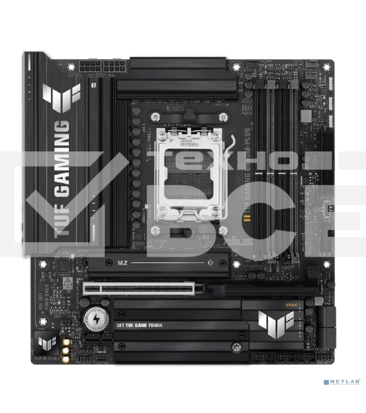 Материнская плата ASUS TUF Gaming B850M-Plus, AM5, AMD B850, 4xDDR5, 4xSATA, 3xM.2, 1xPCIe 5.0 x16, 1xPCIe 4.0 x4, 1xPCIe x1, 1xDP, 1xHDMI, 1x2.5Gb LAN, 4xUSB 2.0, 4xUSB 3.2 Gen 1, 3xUSB 3.2 Gen 2, 1xUSB-C, 3x3.5 мм, 7.1, mATX