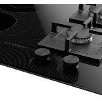 Комбинированная варочная панель Kuppersberg EGS 600 Газоэлектрическая независимая варочная поверхность, стеклокерамика KANGER, ширина 60 см, Тип нагрева HI-Light/Газ, Слайдер/механическое управление, 3 цифровых дисплев, 9 уровней мощности, Блокировка панели управления, Индикаторы остаточного тепла, Таймер, Автоматическое отключение, цвет черный с серой графикой, Цвет фурнитуры нержавеющая сталь, фото14