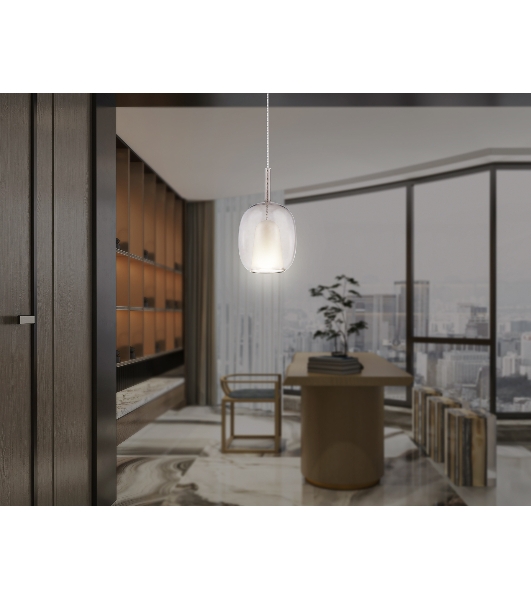 Подвесной светильник Ambrella light LH11125 BK/WH/TI черный/белый/янтарь E27 max 60W D175*310