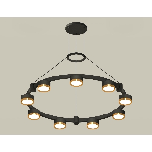 Светильник Ambrella light XR92051802/9 SBK/PYG черный песок/золото желтое полированное GX53 (A9205, C9242, N8124)