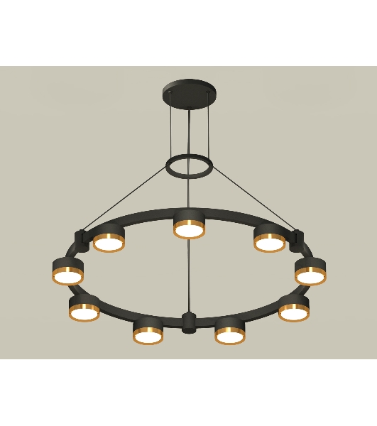 Светильник Ambrella light XR92051802/9 SBK/PYG черный песок/золото желтое полированное GX53 (A9205, C9242, N8124)