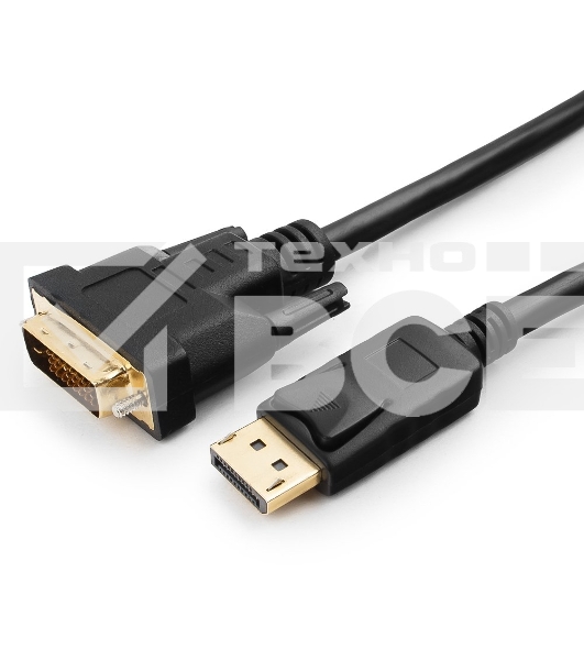 Кабель DisplayPort-DVI Gembird/Cablexpert 3м, 20M/19M, черный, экран, пакет(CC-DPM-DVIM-3M)