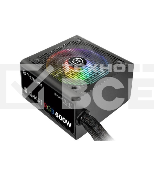 Блок питания Thermaltake Smart RGB (PS-SPR-0500NHSAWE-1), 500Вт, 80 PLUS, 120мм, черный