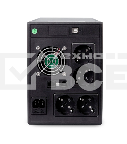 Источник бесперебойного питания Powerman Smart Sine 2000VA/1400W, 220V, Line-Interactive, LCD, Tower, Out: 4xShuko, Black*SmartSine2000