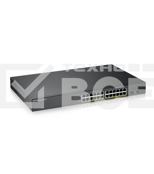 Коммутатор Smart L2 PoE+ Zyxel GS1900-24HPv2, rack 19