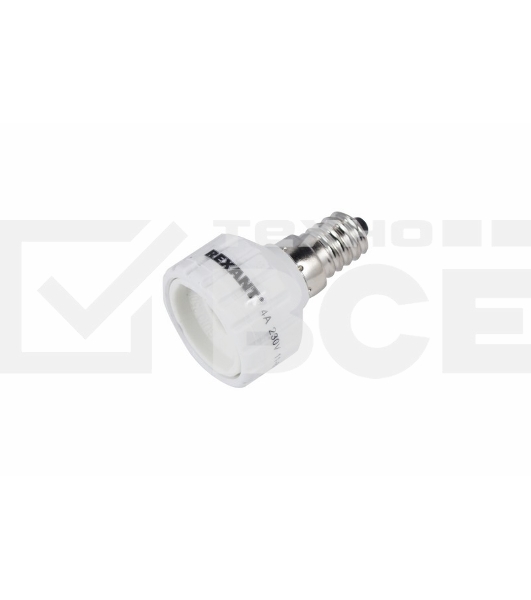 Переходник цокольный E14-GU10 белый Rexant