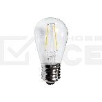 Ретро лампа Filament ST45 E27, 2W, 230В Теплая белая 3000K, фото 1