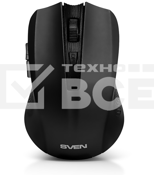 Мышь беспроводная SVEN RX-350W черный, 1400 dpi, радиоканал, USB, кнопки - 6