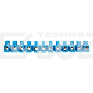 Клеммная винтовая колодка KВ-25 10-25, ток 60 A, полиэтилен синий Rexant (10 шт./уп.)