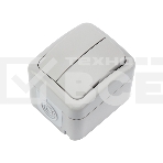 Выключатель двухклавишный Mini OG OG IP54, о/у, серый KRANZ, фото2