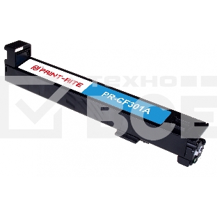 Картридж лазерный Print-Rite TRHGM7CPRJ PR-CF301A CF301A голубой (30000стр.) для HP CLJ Ent M880