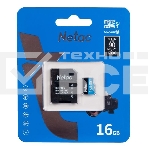 Флеш карта microSDHC 16GB Netac P500 <NT02P500STN-016G-R> (с SD адаптером) 80MB/s, фото9
