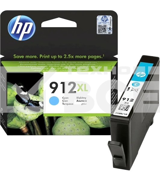Картридж струйный HP 912 3YL81AE голубой (825стр.) для HP OfficeJet 801x/802x