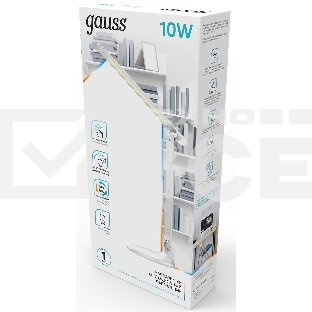 Светильник Gauss GT2041 настольный на подставке белый 10Вт
