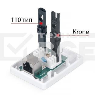 Розетка в сборе Cabeus, 1x RJ45(8P8C), кат. 6, экр., внешняя, белый, (WS-8P8C-Cat.6-SH-1)