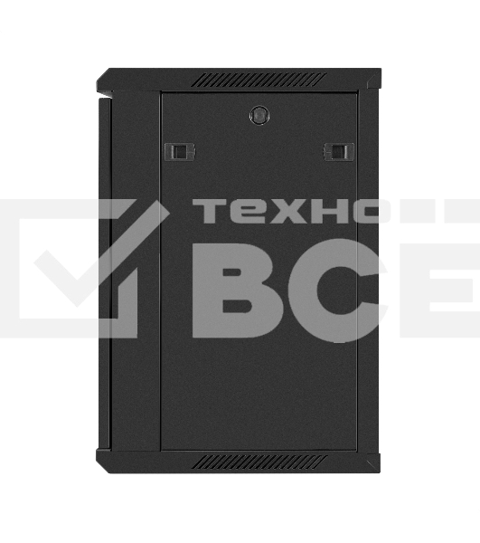 Шкаф телекоммуникационный 19' настенный 12U ExeGate EC-WM-12U.450.G.BLACK (19', 12U, 600x450x635 мм (ШхГхВ), передняя дверь закаленное стекло, съемные боковые панели, пыле- и влагозащита IP23, черный RAL 9004)