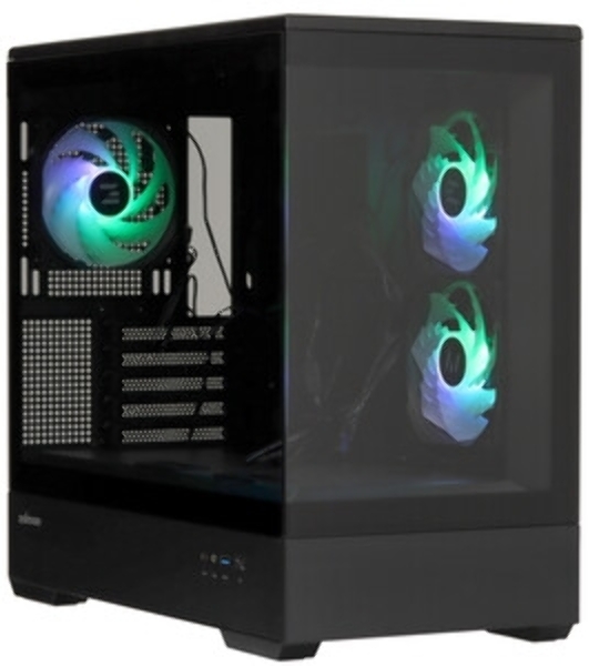 Компьютерный корпус ZALMAN P30 V2, MATX, черный, WINDOW, 2x3.5', 3x2.5', 1xUSB TYPE-C, 1xUSB 3.0, SIDE 2x120мм ARGb, REAR 1x120мм ARGb, VGA support
