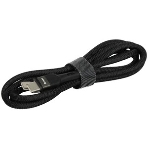 Кабель OLMIO BOLT, Type-C - Type-C, 60W, 1.2м, тканевая оплетка, черный, фото7