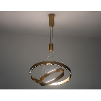 Подвесной светодиодный светильник Ambrella light FL5885/2 GD золото 45W 3000K/4200K/6400K D600/400*1200 (без ПДУ), фото 1