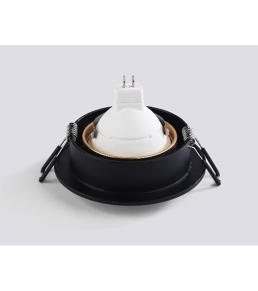 Светильник встраиваемый Ambrella light TN102725 BK/GD черный/золото GU5.3 92*92*23