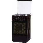 Плита Газовая Flama FG 24022 B коричневый (стеклянная крышка) реш.чугун, фото 1