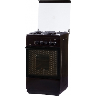 Плита Газовая Flama FG 24022 B коричневый (стеклянная крышка) реш.чугун