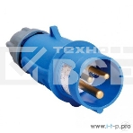 Вилка Iek PSN01-032-3 переносная ССИ-023 32А-6ч/200-250В 2Р + РЕ IP44 MAGNUM ИЭК, фото2